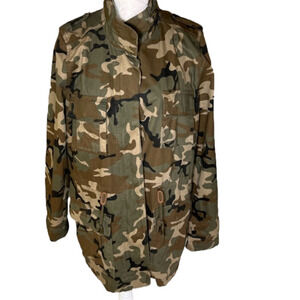LOVE Tree Rmt Green Camo Utility Style Jacket - Size Medium, Like New